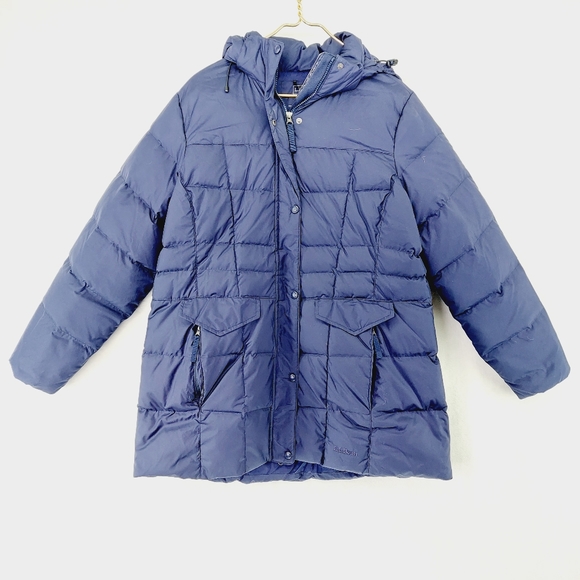 L.L. Bean Jackets & Blazers - L.L. Bean Blue Trail Model Down Hooded Puffer Parka Women's Jacket Z54